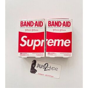 Supreme Red and White Band-Aid 20 Piece Box Set (New)